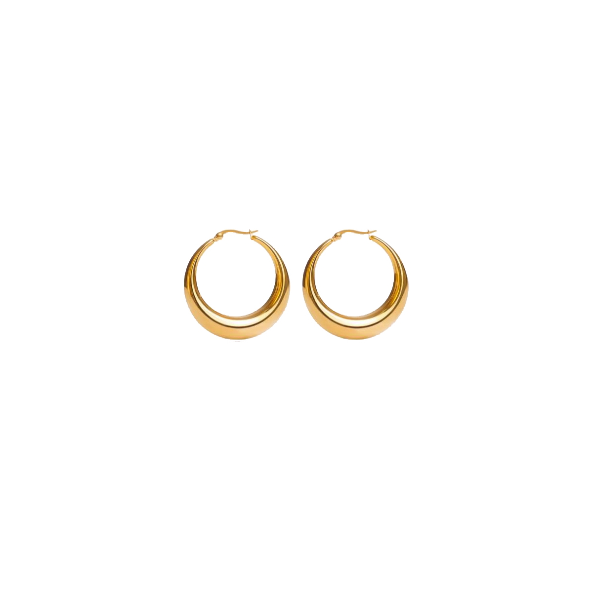 Sand Hoop Earrings - Gold