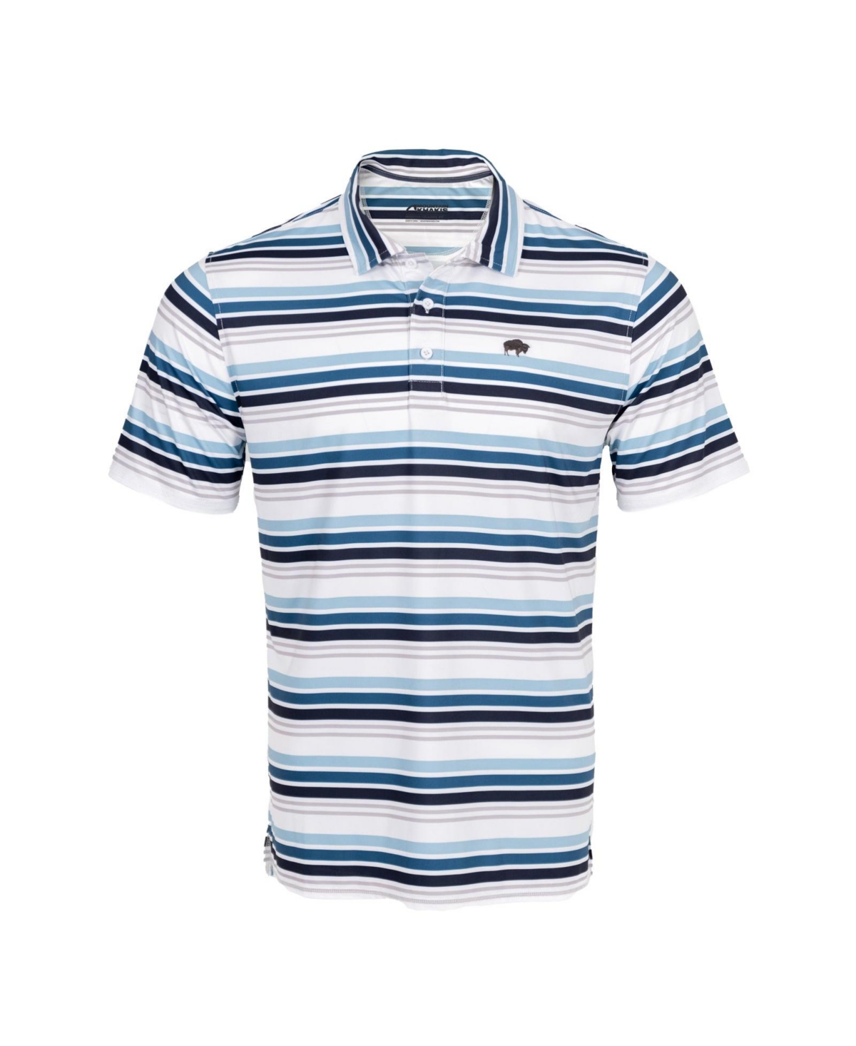 Men's Roan Stripe Performance Polo - Spring water