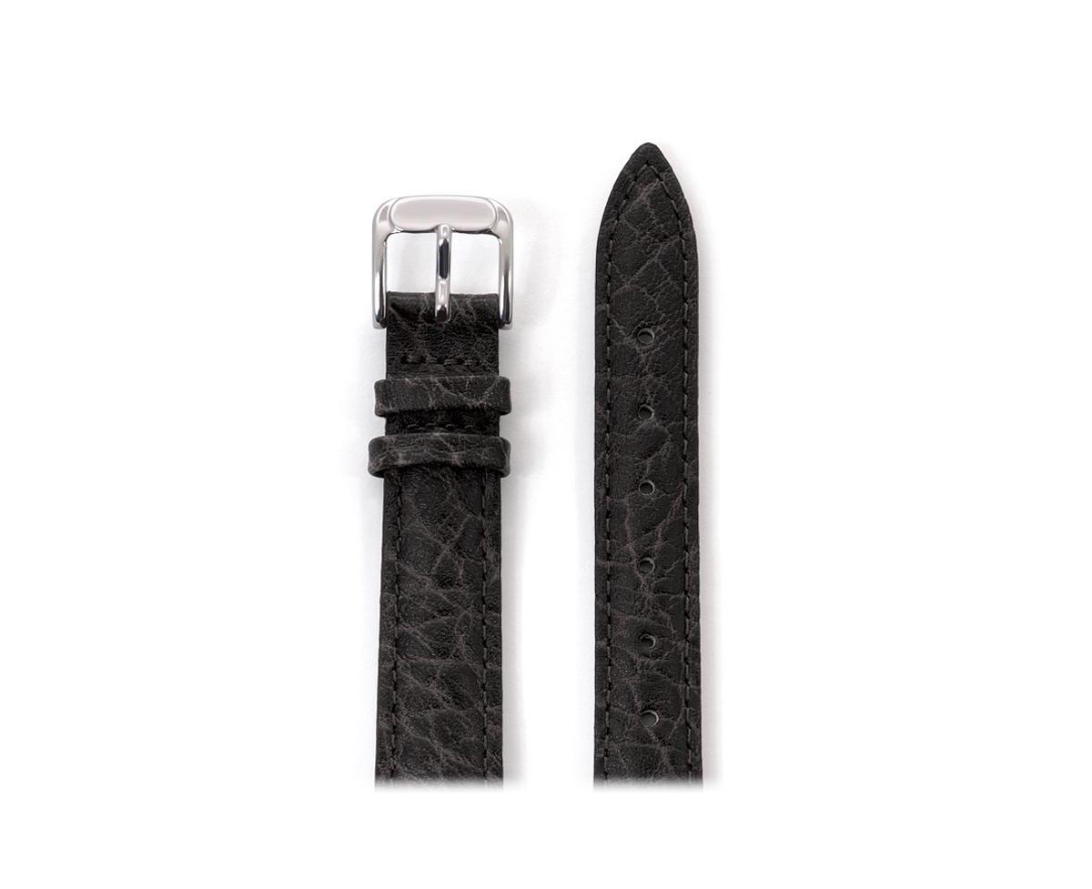 Ladies' Heavy Texture Buffalo Grain Leather Watchband 14mm Honey - Open Brown