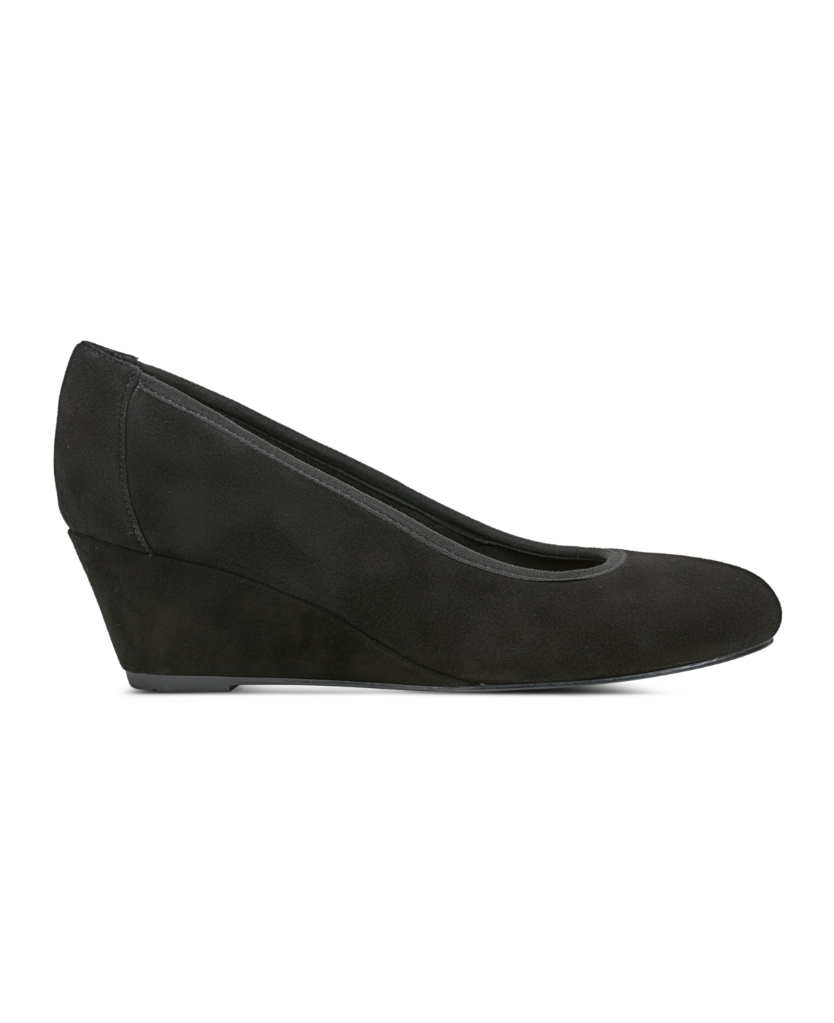 Shop Rockport Women's Rita Slip-on Almond Toe Dress Wedges In Navy Suede