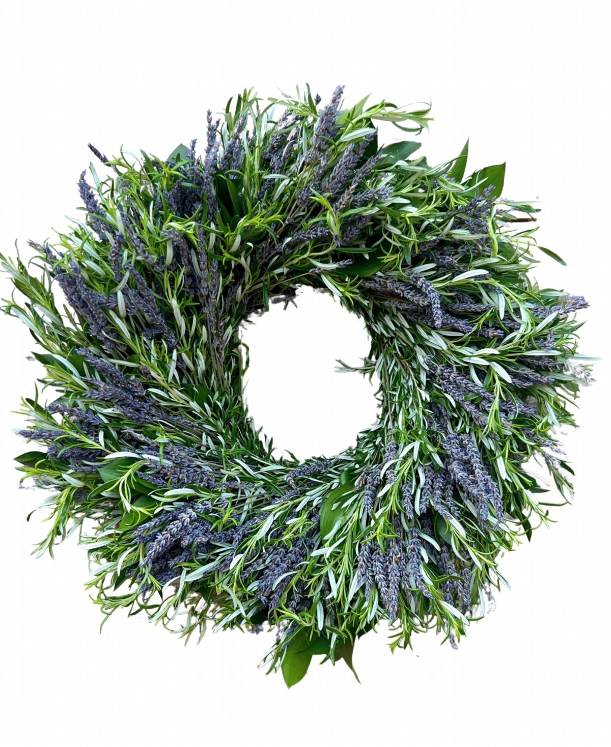 Real Aromatic Wreath Dried Lavender and Rosemary, 22"